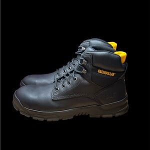 Size‎ 13 - Caterpillar Mobilize Mens Black Leather Alloy Toe Work Boots